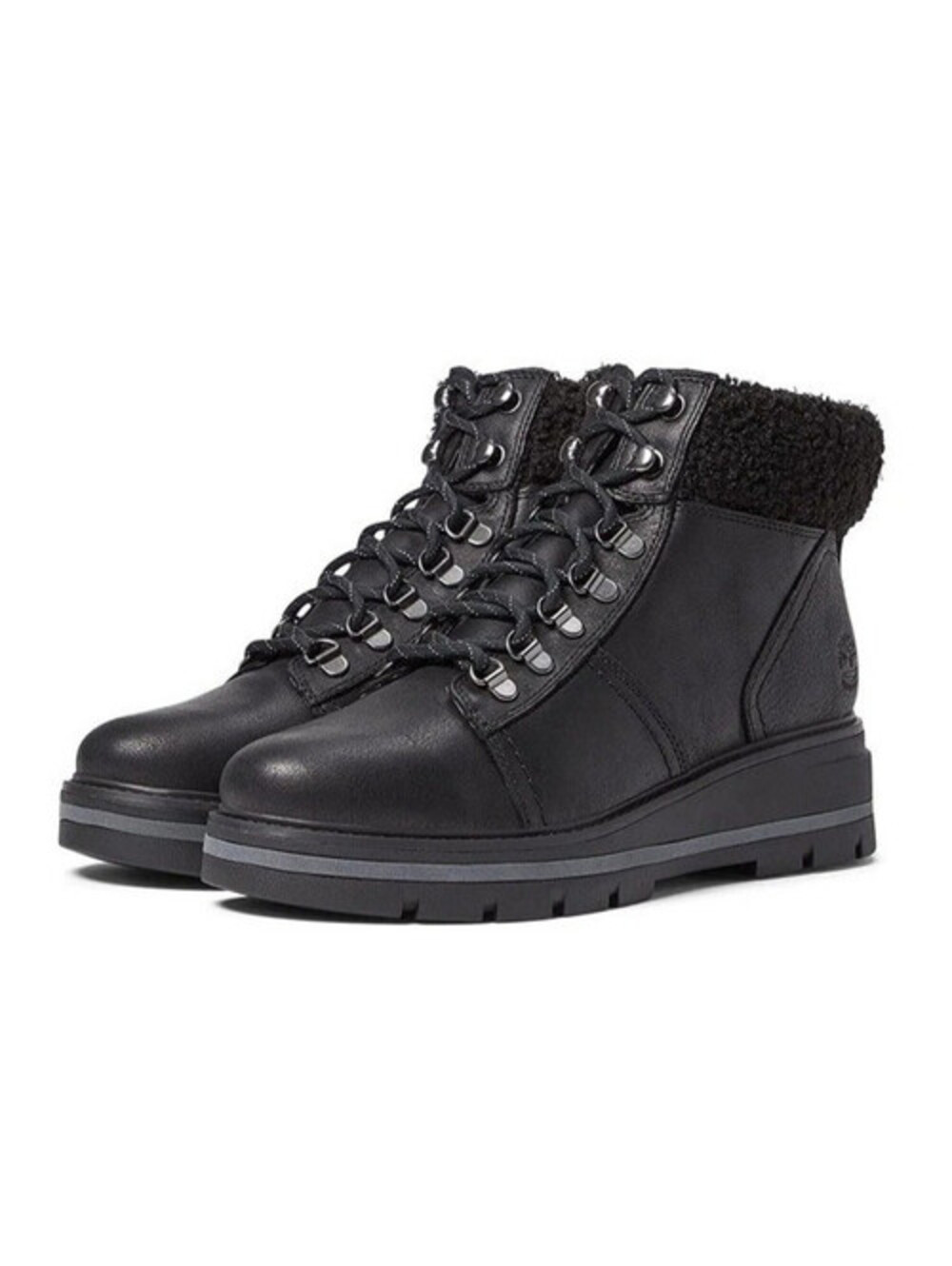Timberland Cervinia Valley Women's Waterproof Winter Boots Black Leather 10 NEW